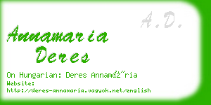annamaria deres business card